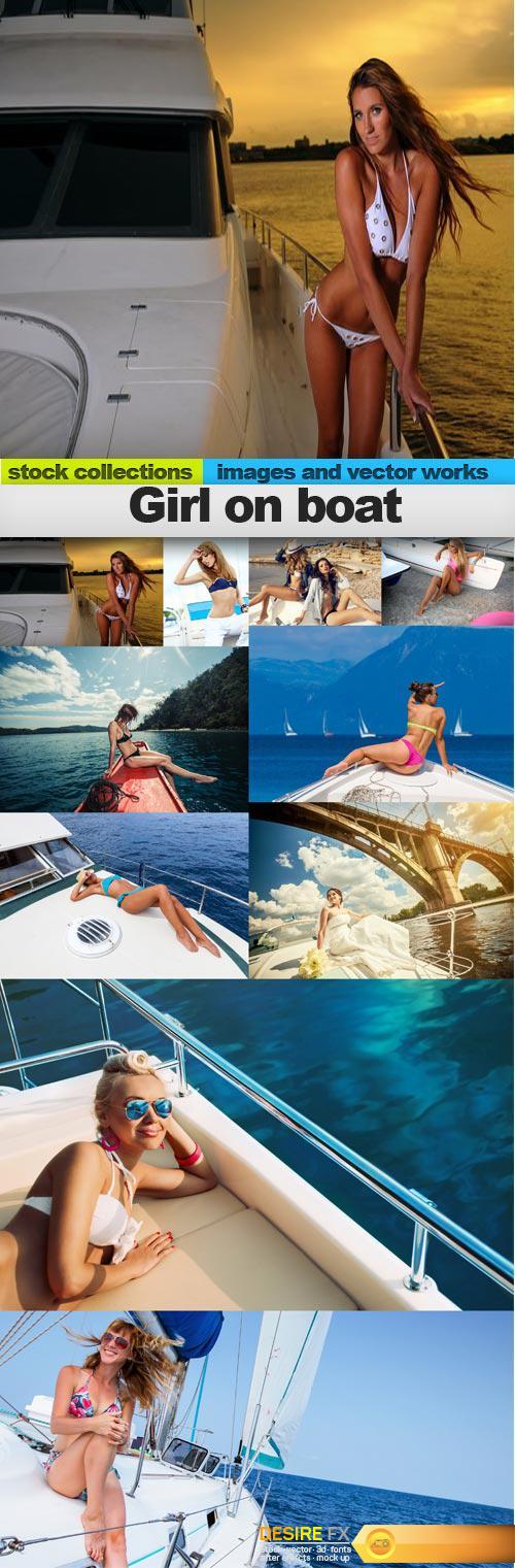 Girl on boat, 10 x UHQ JPEG