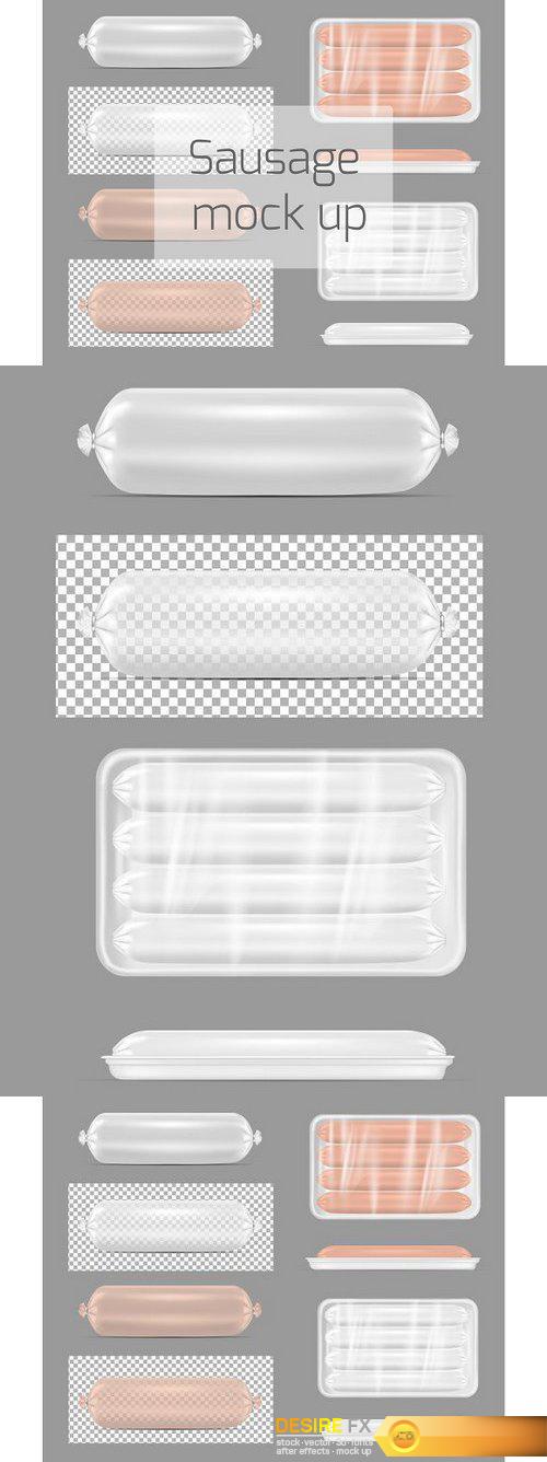 CM - Empty plastic packaging for sausage 1003870