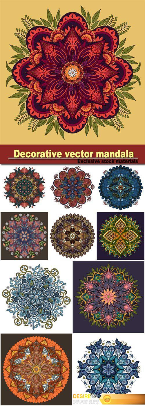 Decorative vector mandala ornament