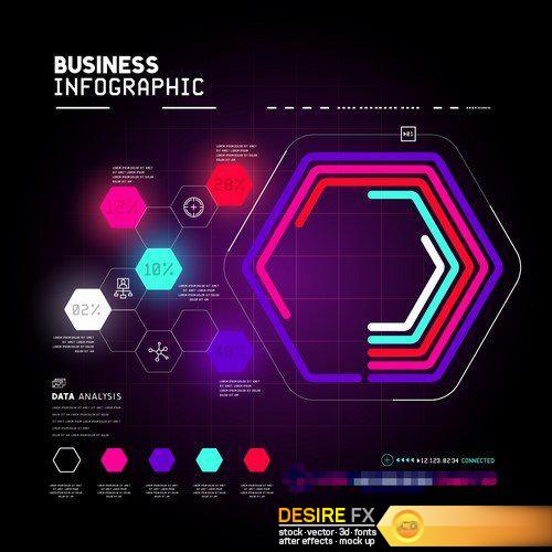 Infographic, business 7X EPS