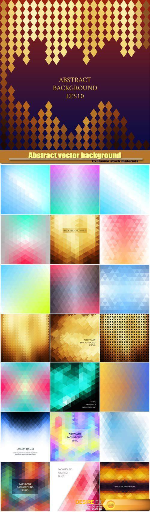 Abstract vector background in isometric style, geometric pattern