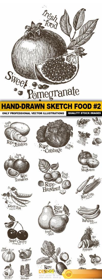 Hand-Drawn Sketch Food #2 - 26 Vector