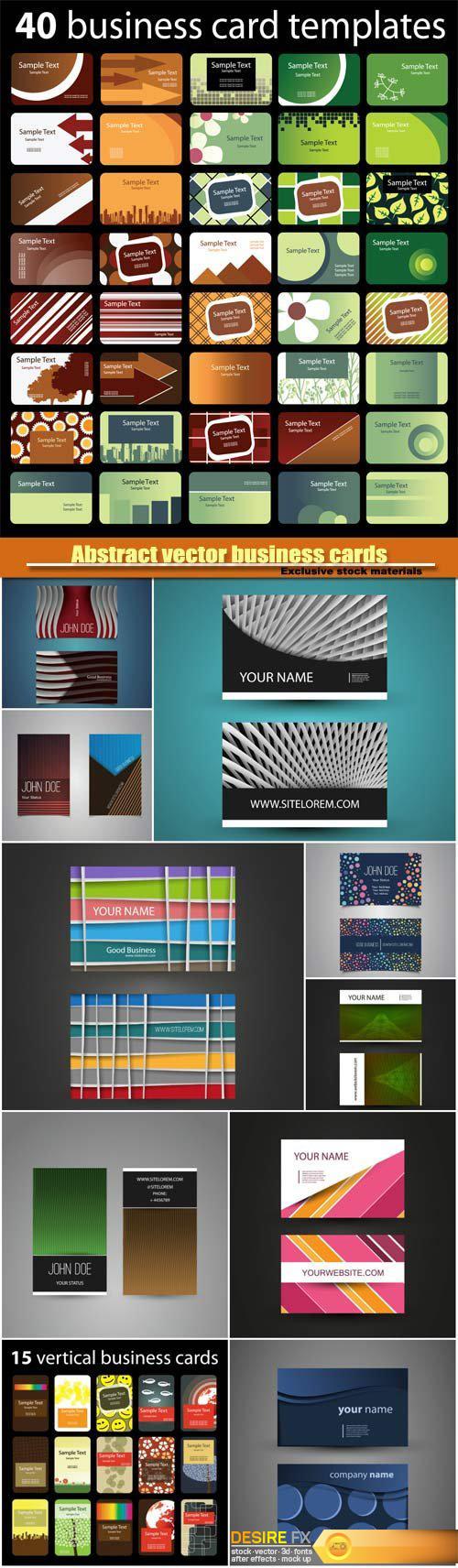 Abstract vector business cards