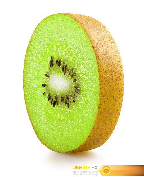 Set melons and kiwis isolated on the white background 9X JPEG
