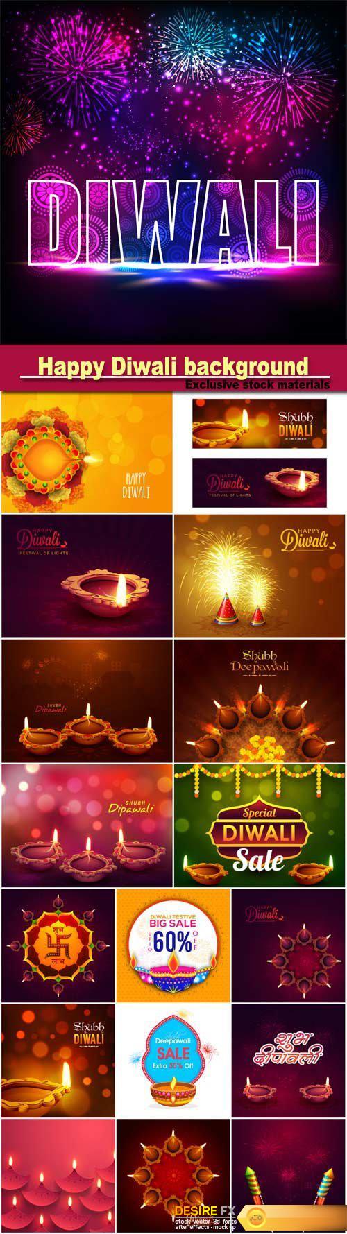 Happy Diwali celebration background