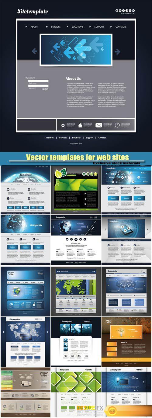 Vector templates for web sites