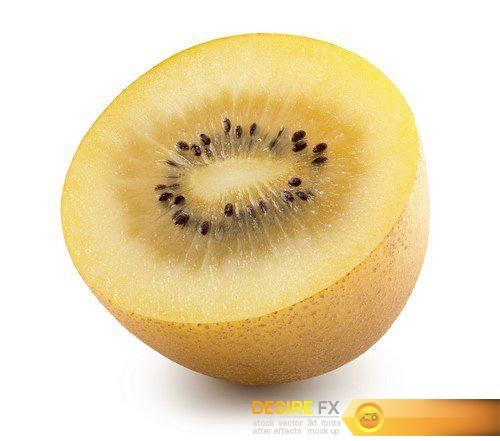 Set melons and kiwis isolated on the white background 9X JPEG