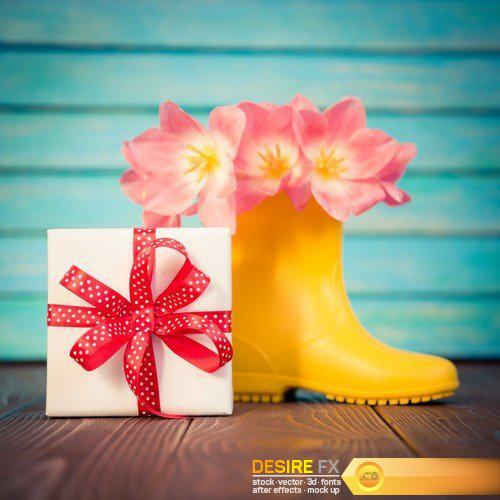 Women\'s day March 8 cards and flowers 18X JPEG