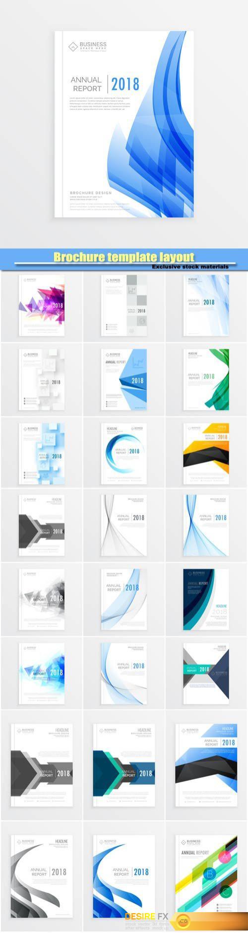 Brochure template layout, annual report cover design, magazine flyer design