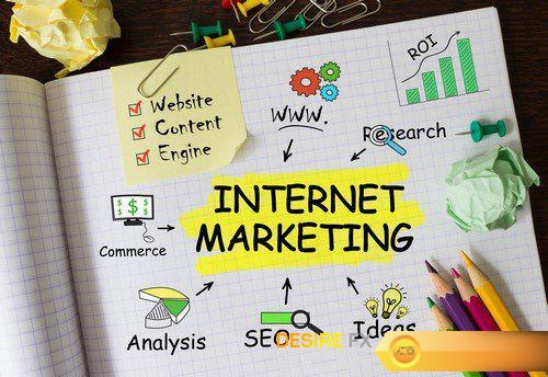 Notes about Internet Marketing, concept 5X JPEG