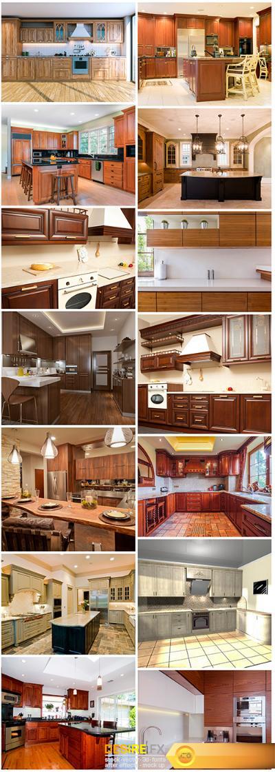Wooden kitchen interior - 14UHQ JPEG