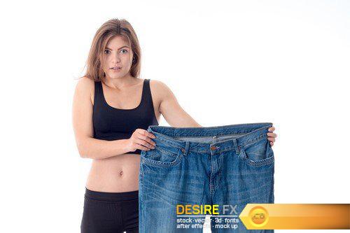 Young slim girl diet concept and hair loss 7X JPEG