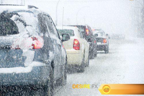 Traffic in a snowstorm 8X JPEG