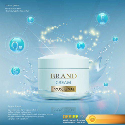 Cosmetic cream poster for advertising - 5 EPS