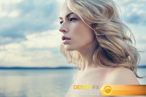 Beautiful young blond woman outdoors portrait - 16 UHQ JPEG