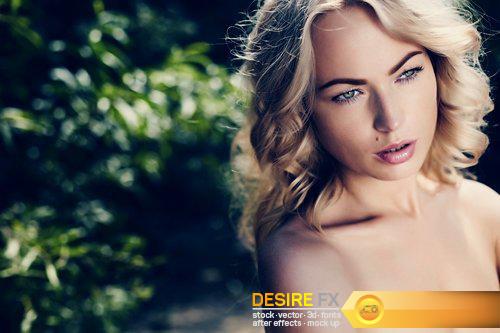 Beautiful young blond woman outdoors portrait - 16 UHQ JPEG