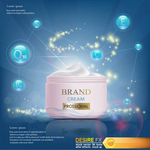 Cosmetic cream poster for advertising - 5 EPS