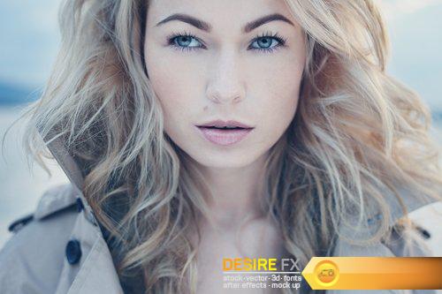 Beautiful young blond woman outdoors portrait - 16 UHQ JPEG