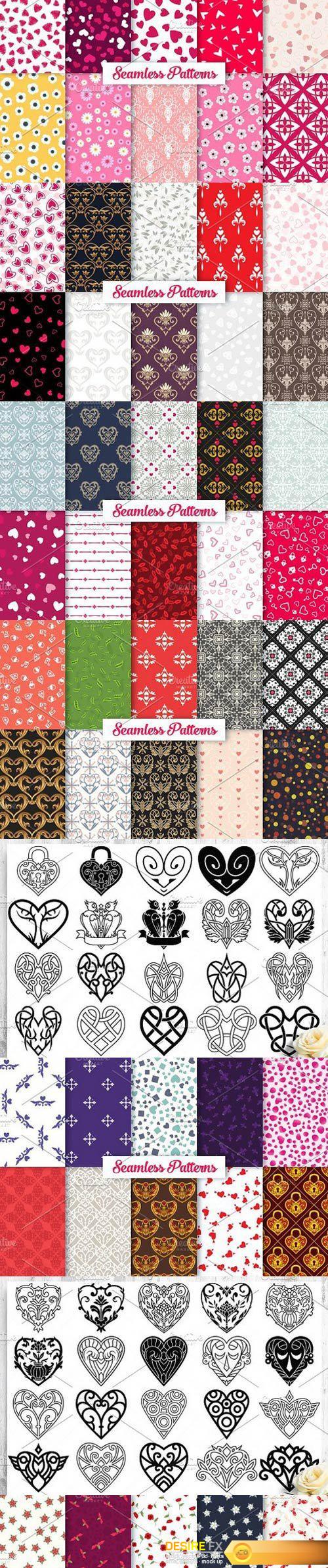 CM - Heart Vector Ornaments and Patterns 1278561