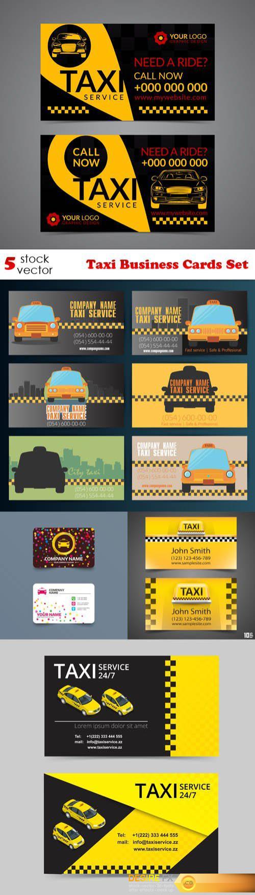 Vectors - Taxi Business Cards Set