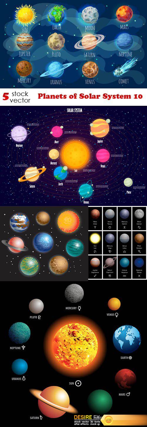 Vectors - Planets of Solar System 10