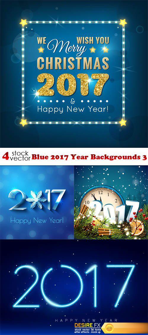 Vectors - Blue 2017 Year Backgrounds 3