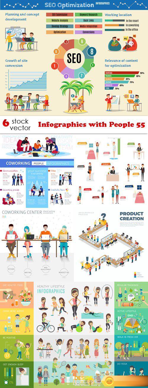 Vectors - Infographics with People 55