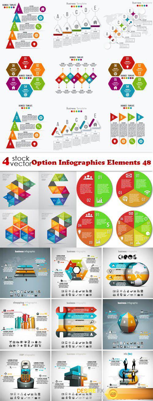 Vectors - Option Infographics Elements 48