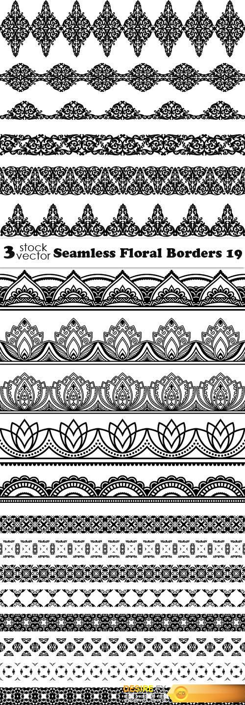 Vectors - Seamless Floral Borders 19