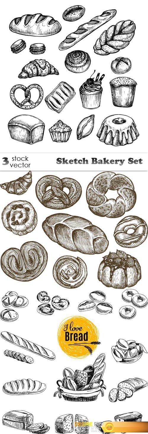 Vectors - Sketch Bakery Set