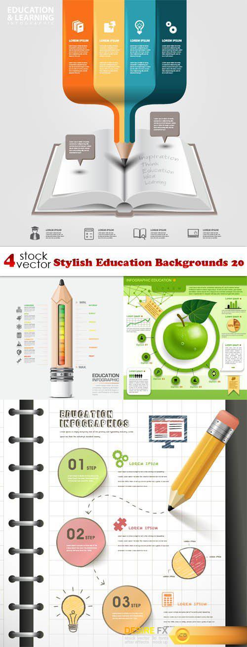 Vectors - Stylish Education Backgrounds 20