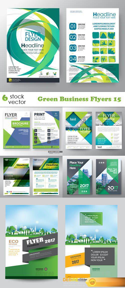 Vectors - Green Business Flyers 15