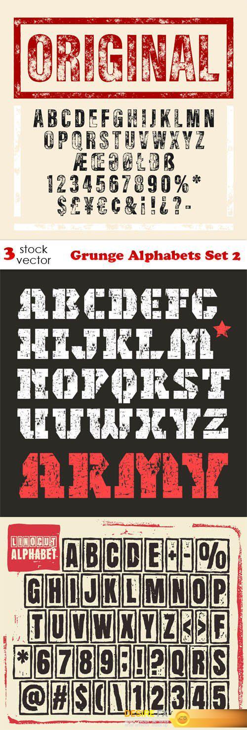 Vectors - Grunge Alphabets Set 2