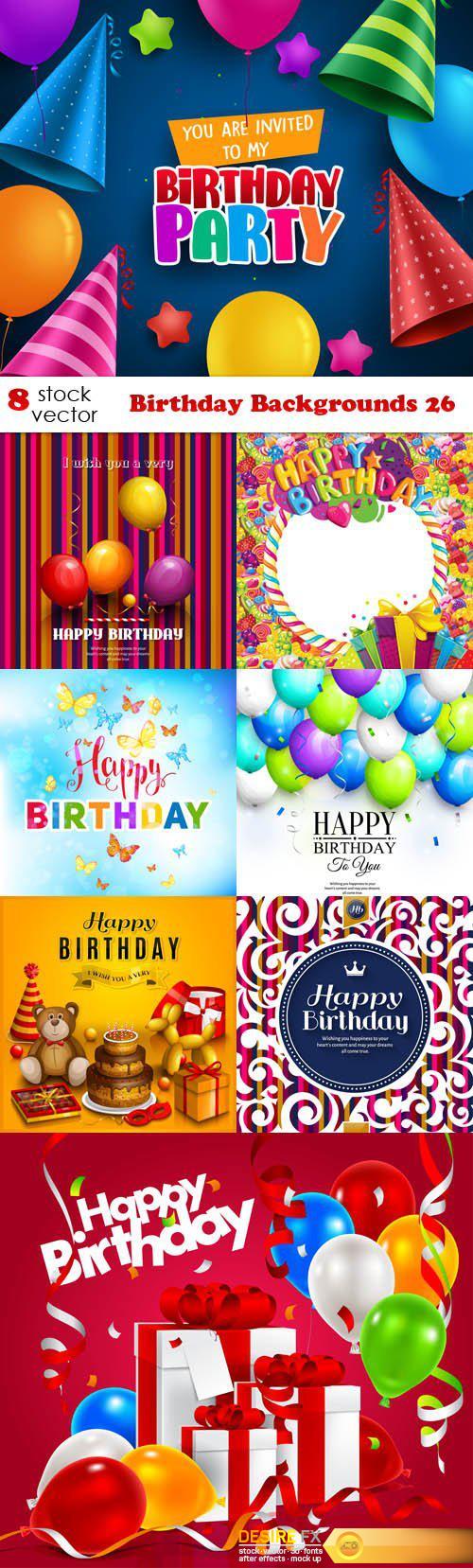 Vectors - Birthday Backgrounds 26
