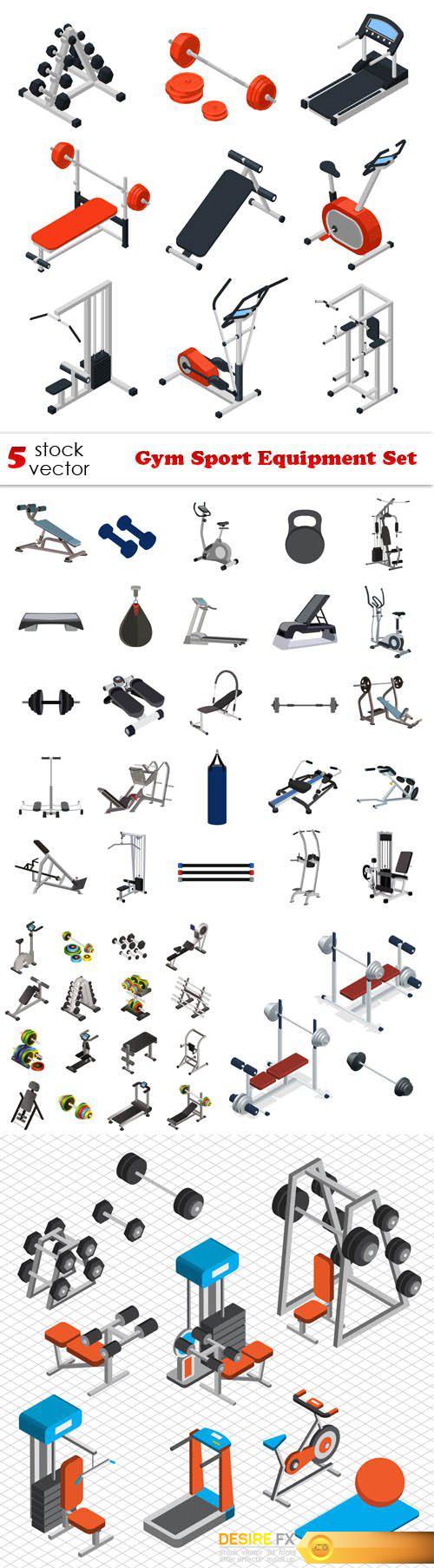 Vectors - Gym Sport Equipment Set
