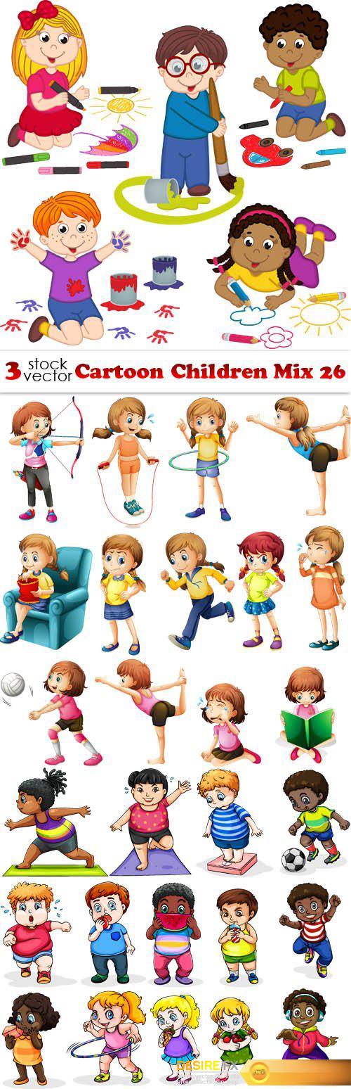 Vectors - Cartoon Children Mix 26