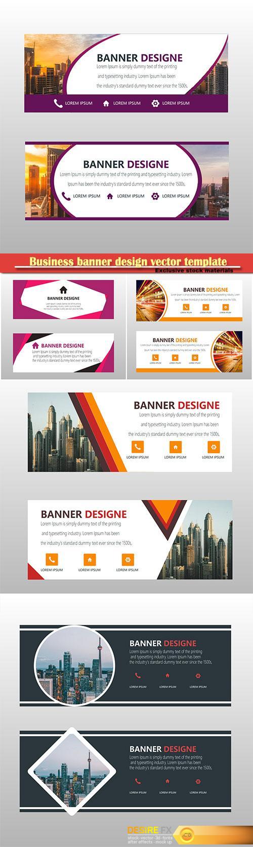 Business banner design vector template