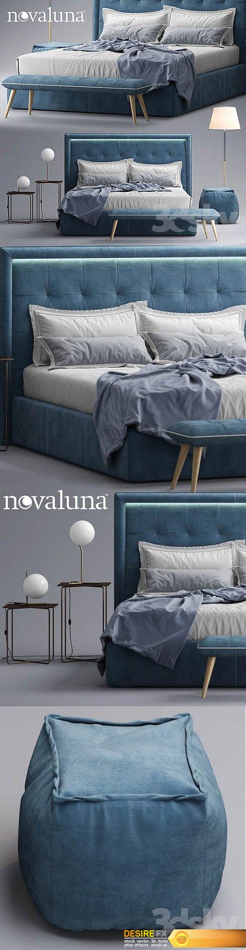 Bed Novaluna PRINCE 3d Model