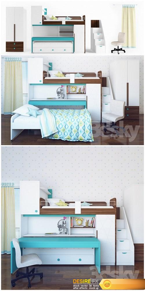 NewJoy - SeriyaTOWER LAND Bedroom 3d Model