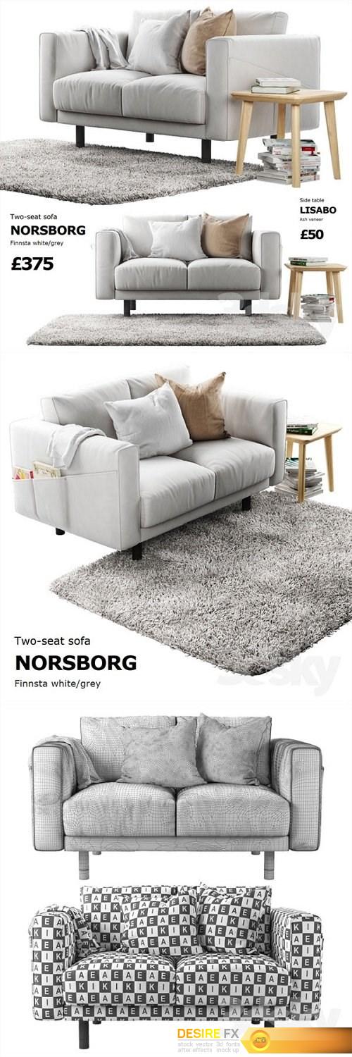 Sofa Ikea Norsborg 1 3D Model