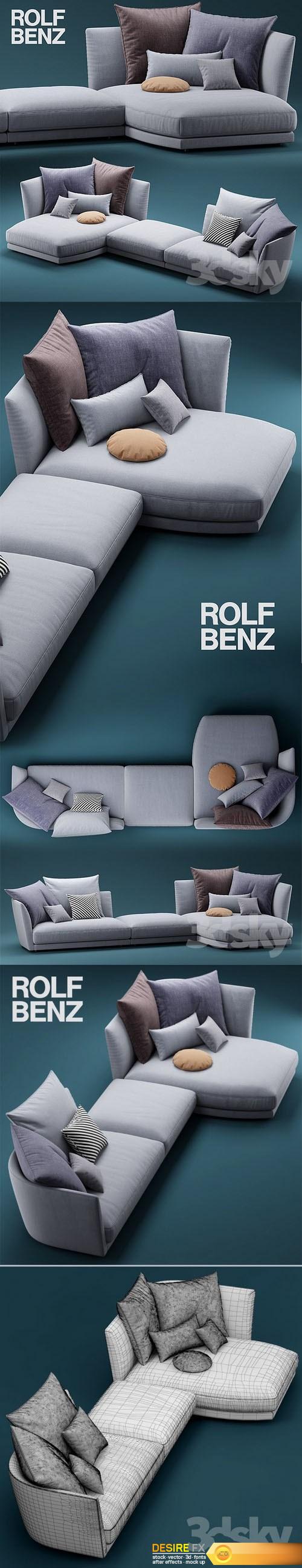 Sofa ROLF BENZ TONDO 3d Model