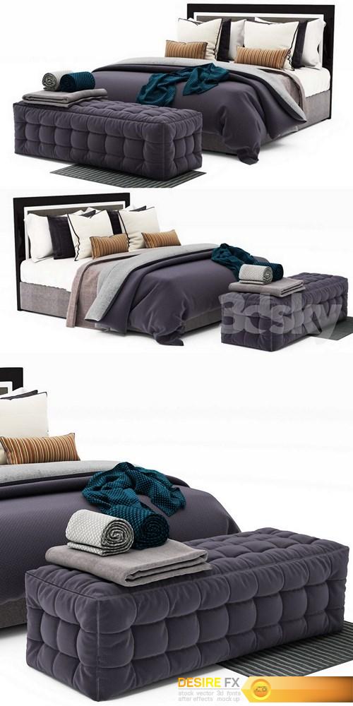 Bed Collection 46 3d model