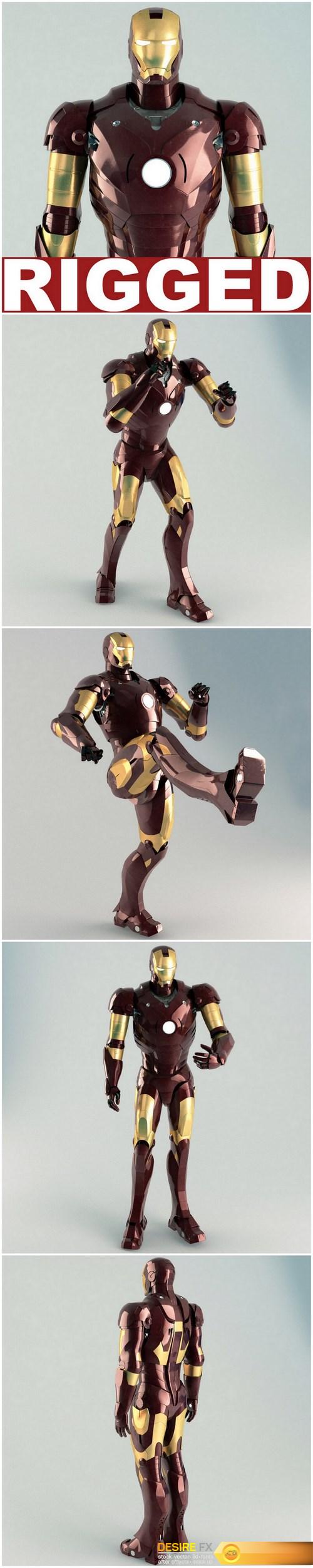 Iron Man Rigged 3d model