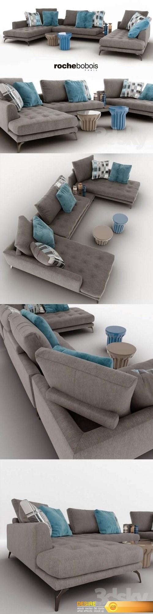 Sofa roche bobois 3d Model