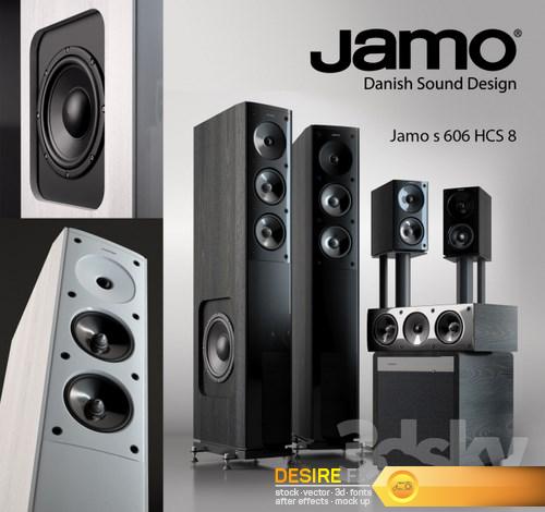Speaker set Jamo S606 + 206 sub 3d model