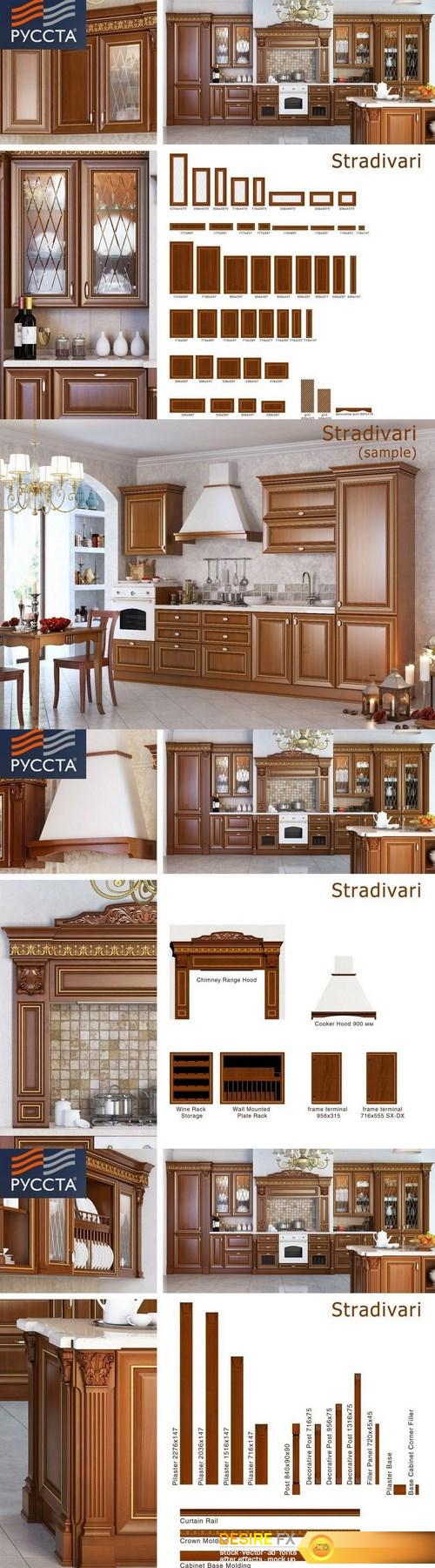 Stradivarius facade-line for kitchen and cabinet furniture 3D model