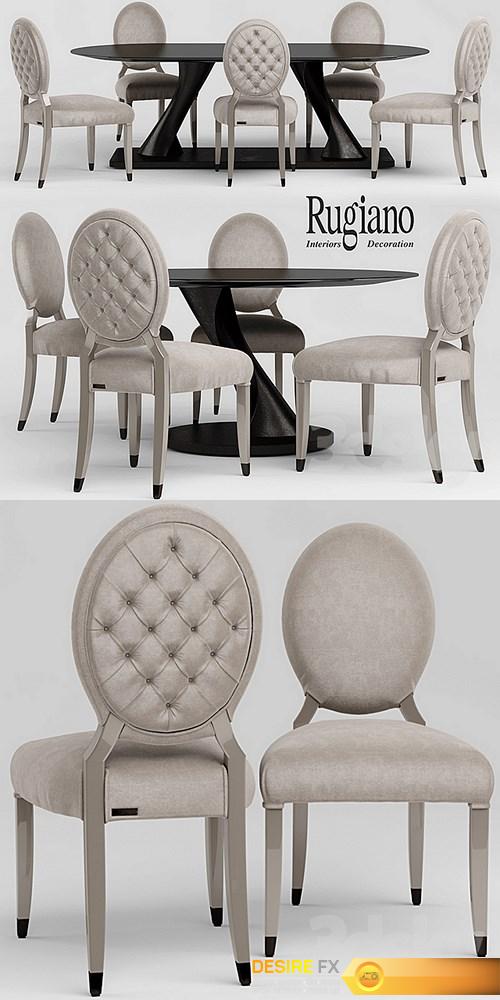 Table and chair Rea, ZOE, Cathy Rugiano 3d model