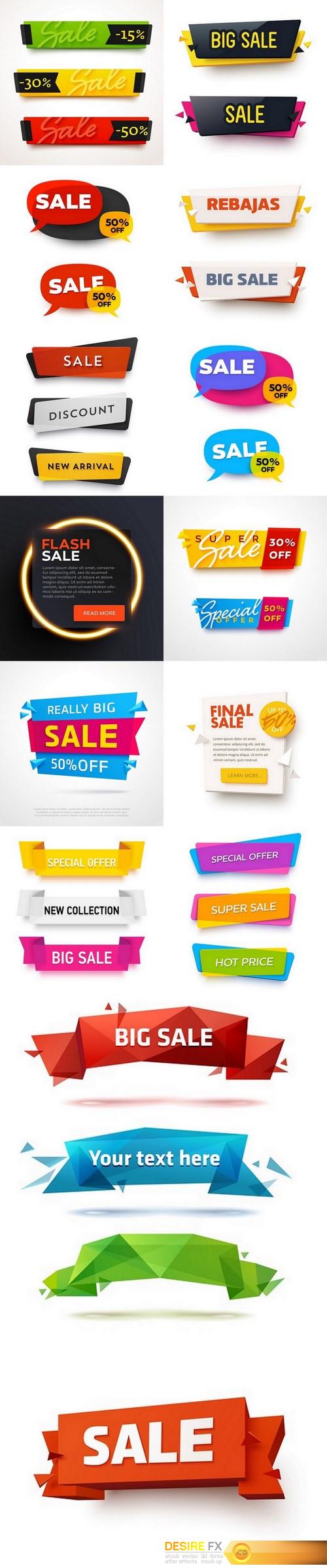 Sale Banner Tag - 14 Vector