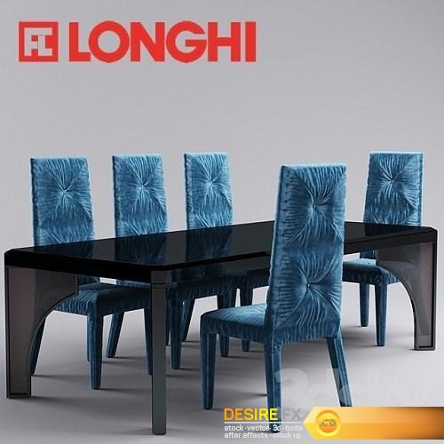 Table and chair by Longhi 3d Model