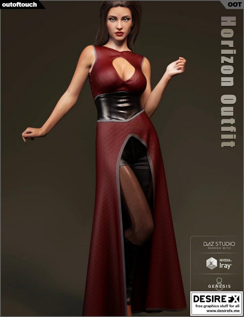 Desire FX 3d Models DForce Horizon Outfit For Genesis 8 Female S